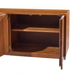 Merton Gershun Merton Gershun for American of Martinsville Walnut and Cane Credenza and Hutch - 4587459