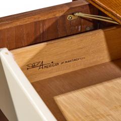 Merton Gershun Merton Gershun for American of Martinsville Walnut and Cane Credenza and Hutch - 4587460