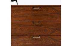 Merton Gershun Merton L Gershun Walnut Dresser with Brass Accents for American of Martinsville - 3410949