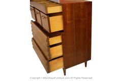 Merton Gershun Mid Century American of Martinsville High Boy Walnut Dresser Chest - 2988415