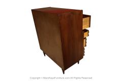Merton Gershun Mid Century American of Martinsville High Boy Walnut Dresser Chest - 2988419