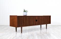 Merton Gershun Mid Century Modern Tambour Door Credenza by Merton L Gershun - 2953870