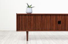 Merton Gershun Mid Century Modern Tambour Door Credenza by Merton L Gershun - 2953877