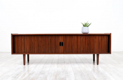 Merton Gershun Vintage Merton L Gershun Tambour Door Walnut Credenza for Dillingham - 2570652