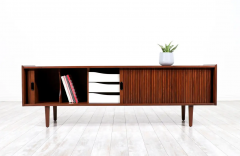 Merton Gershun Vintage Merton L Gershun Tambour Door Walnut Credenza for Dillingham - 2570653