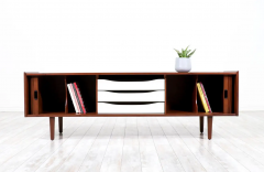 Merton Gershun Vintage Merton L Gershun Tambour Door Walnut Credenza for Dillingham - 2570654