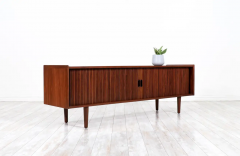 Merton Gershun Vintage Merton L Gershun Tambour Door Walnut Credenza for Dillingham - 2570655