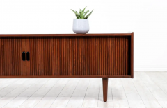 Merton Gershun Vintage Merton L Gershun Tambour Door Walnut Credenza for Dillingham - 2570657