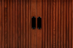 Merton Gershun Vintage Merton L Gershun Tambour Door Walnut Credenza for Dillingham - 2570659