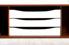 Merton Gershun Vintage Merton L Gershun Tambour Door Walnut Credenza for Dillingham - 2570660