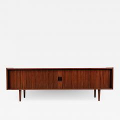 Merton Gershun Vintage Merton L Gershun Tambour Door Walnut Credenza for Dillingham - 2571800