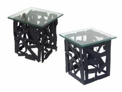 Metal Brutalist Side Tables - 1933585