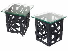 Metal Brutalist Side Tables - 1933586