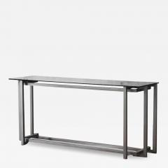 Metal Console with smoked Glass shelf 1970 - 3700864