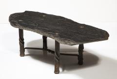 Metal Frame and Stone Top Coffee Table France c 1960 - 4100315