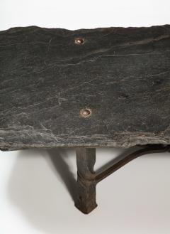 Metal Frame and Stone Top Coffee Table France c 1960 - 4100318