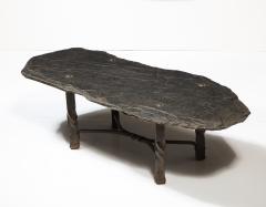 Metal Frame and Stone Top Coffee Table France c 1960 - 4100322