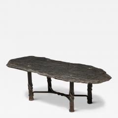 Metal Frame and Stone Top Coffee Table France c 1960 - 4102034