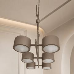 Metal Gray Stilnovo Lelli Style Sputnik Chandelier Italian 6 Arms - 4735607