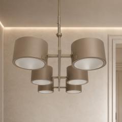 Metal Gray Stilnovo Lelli Style Sputnik Chandelier Italian 6 Arms - 4735608