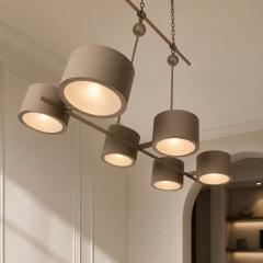 Metal Gray Stilnovo Lelli Style Sputnik Chandelier Italian 6 Arms - 4735617