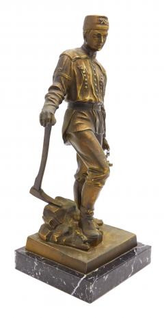 Metal Statuette On a Marble Base - 4673629