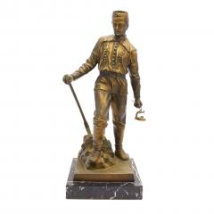Metal Statuette On a Marble Base - 4721072