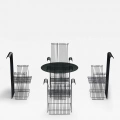 Metal Wire Modernist Garden Set France 1970s - 4191288