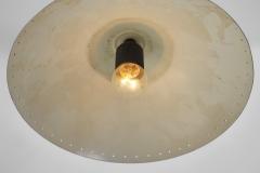 Metal and Brass Mid Century Ceiling Lamp Scandinavia ca 1950s - 3570619