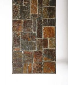 Metal and Stone Coffee Table France c 1950 - 4210292