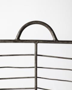 Metal and Wood Cart Rolling Basket France c 1950 - 4210509