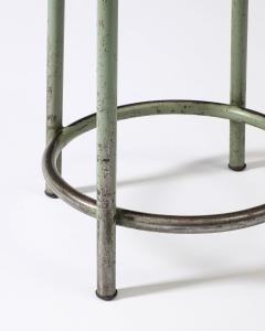 Metal and Wood French Factory Barstools France c 1950s - 3658927