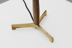 Metal and Wood Tripod Table Lamp Europe ca 1960s - 4543564