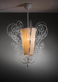 Metal and fabric pendant - 3984245