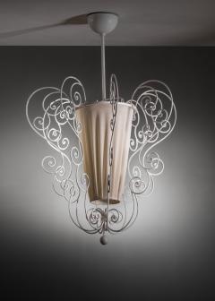 Metal and fabric pendant - 3984247