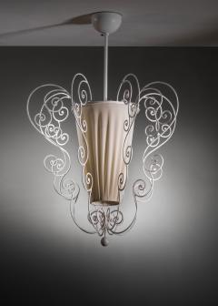 Metal and fabric pendant - 3984248