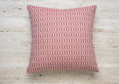 Metallaire Red Pillow Made With Hermes Fabric - 2848931