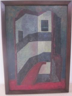Metaphysical Painting by Roger Hullaert Belgium 1932 1988 - 1819827