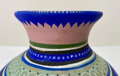 Mexican Handmade Pottery Multicolor Three Legged Vase - 3615599