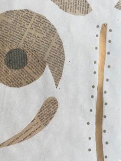 Mexican Newsprint Collage Artist Signed and Dated 1996 Titled Hombre de Letras  - 3604736