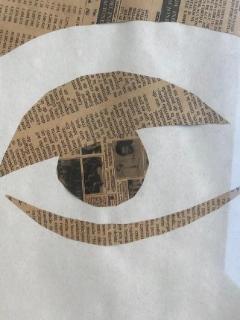 Mexican Newsprint Collage Artist Signed and Dated 1996 Titled Hombre de Letras  - 3604742