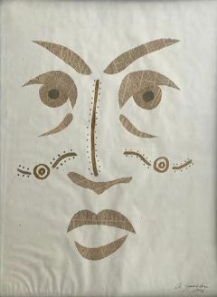 Mexican Newsprint Collage Artist Signed and Dated 1996 Titled Hombre de Letras  - 3605626