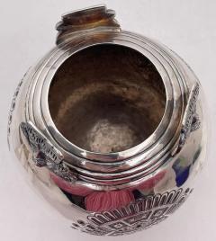 Mexican Sterling Silver Vase with Aztec Motifs - 3237923
