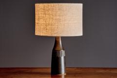 Michael Andersen Pair of Stoneware Table Lamps with dark brown Glaze by Michael Andersen - 4789044
