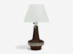 Michael Andersen S n Brown Stoneware Table Lamp Denmark 1960s - 4301677