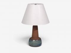 Michael Andersen S n Table Lamp Brown and Blue Stoneware Denmark 1960s - 4792213