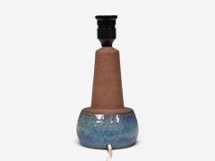 Michael Andersen S n Table Lamp Brown and Blue Stoneware Denmark 1960s - 4792219