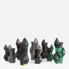 Michael Andersen Son KNUD BASSE MICHAEL ANDERSEN SONS DANISH Group of APPLE BRANCH VASES - 4235679