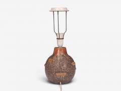 Michael Andersen Son Table Lamp Brown Stoneware Denmark 1960s - 4800822