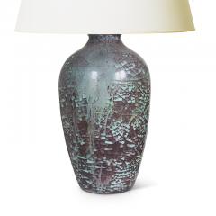 Michael Andersen Sons Art Deco lamp with purple celadon craquel glaze by Michael Andersen Sons - 1746942